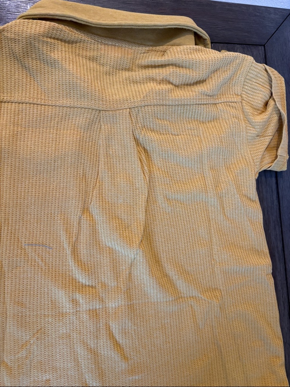 NWT [Oddy] Waffle Button Front Pockets Shirt Dress Gold Girls Multiple Sizes - Picture 8 of 10